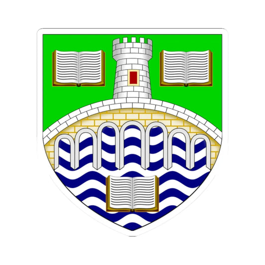 University of Stirling arms (Scotland) (Coat of Arms) STICKER Vinyl Kiss-Cut Decal 2 Inch White - The Sticker Space