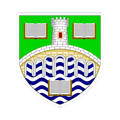 University of Stirling arms (Scotland) (Coat of Arms) STICKER Vinyl Kiss-Cut Decal 3 Inch White - The Sticker Space