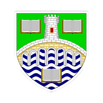 University of Stirling arms (Scotland) (Coat of Arms) STICKER Vinyl Kiss-Cut Decal 4 Inch White - The Sticker Space