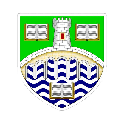 University of Stirling arms (Scotland) (Coat of Arms) STICKER Vinyl Kiss-Cut Decal 6 Inch White - The Sticker Space