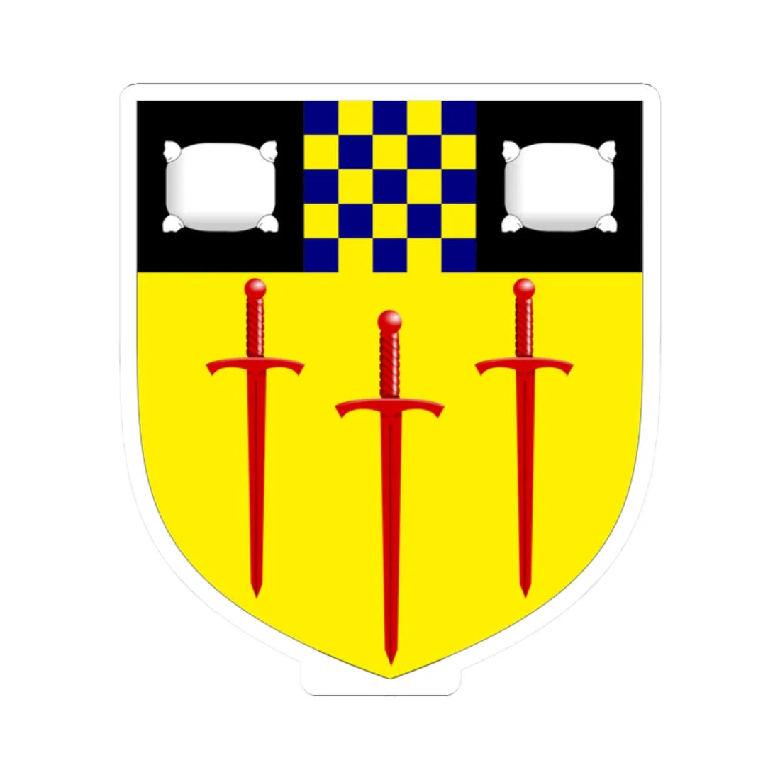 University of Surrey arms (United Kingdom) (Coat of Arms) STICKER Vinyl Kiss-Cut Decal 2 Inch White - The Sticker Space