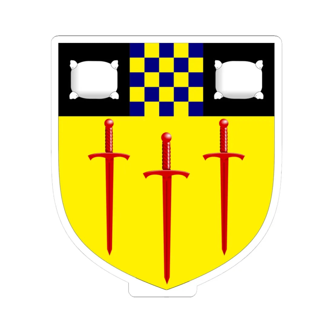 University of Surrey arms (United Kingdom) (Coat of Arms) STICKER Vinyl Kiss-Cut Decal 3 Inch White - The Sticker Space