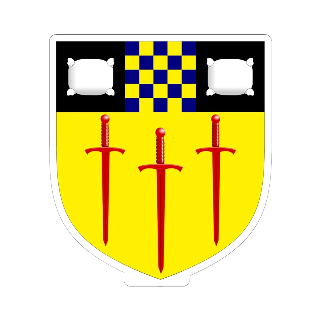 University of Surrey arms (United Kingdom) (Coat of Arms) STICKER Vinyl Kiss-Cut Decal 6 Inch White - The Sticker Space