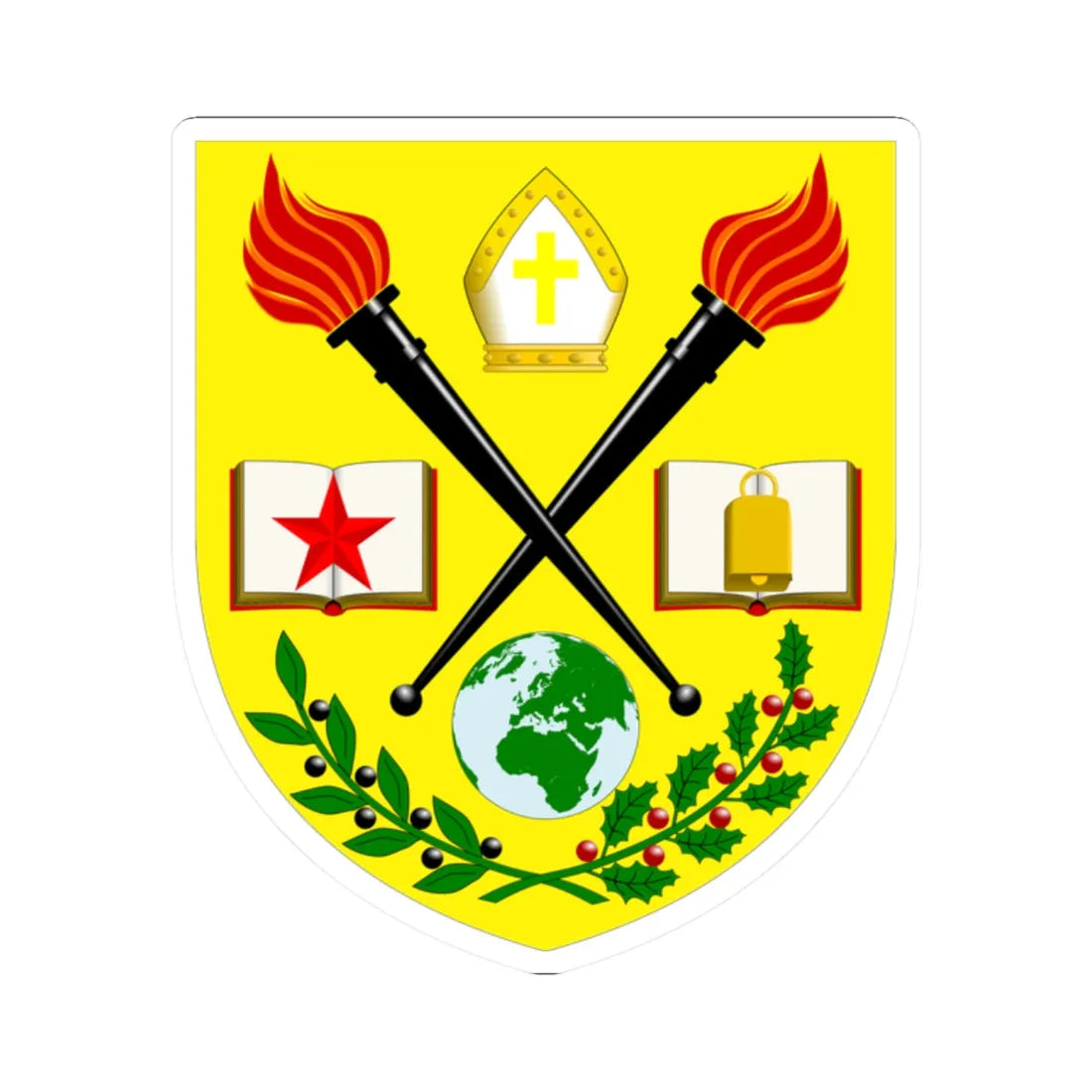 University of the West of Scotland arms (Scotland) (Coat of Arms) STICKER Vinyl Kiss-Cut Decal 2 Inch White - The Sticker Space