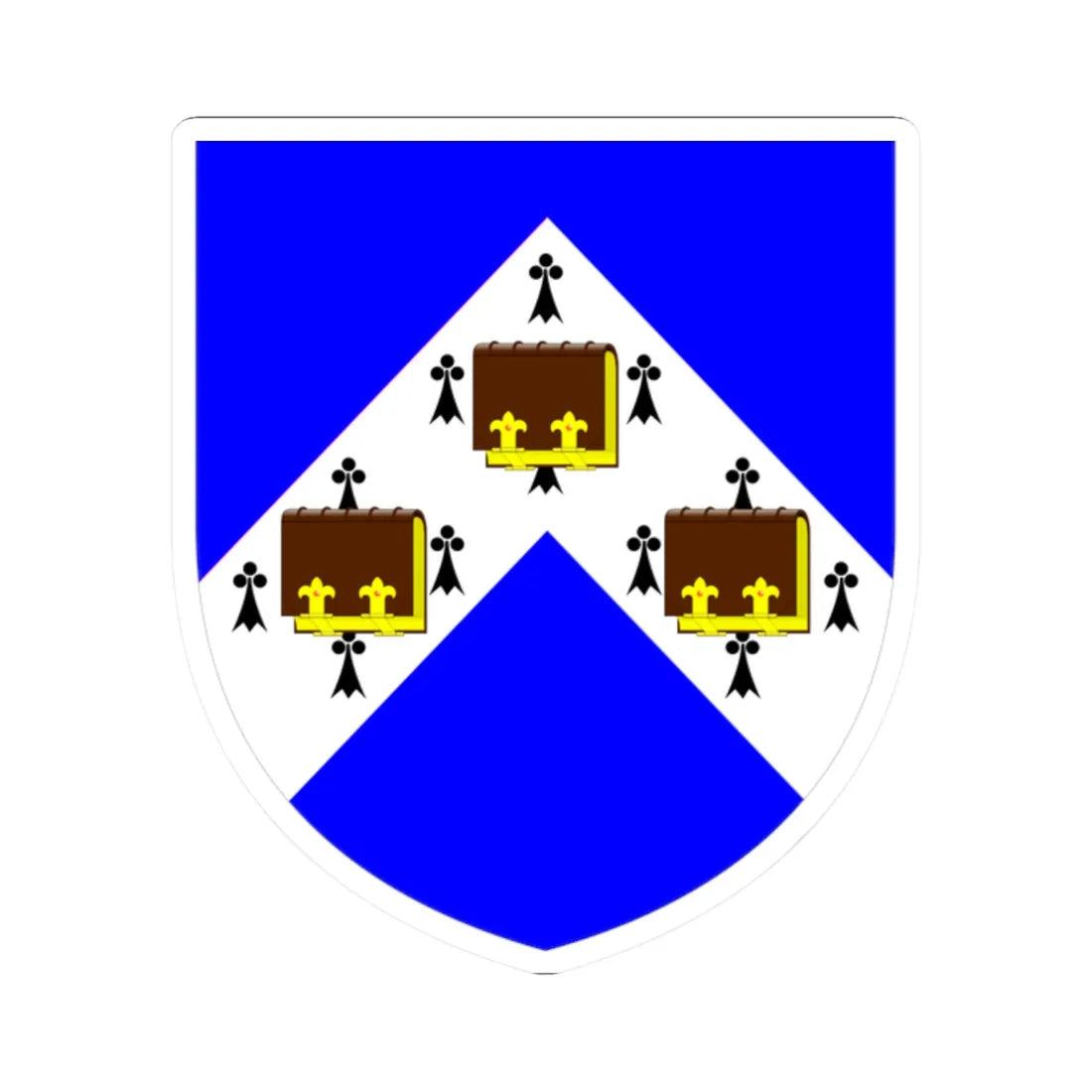 University of York arms (United Kingdom) (Coat of Arms) STICKER Vinyl Kiss-Cut Decal 2 Inch White - The Sticker Space