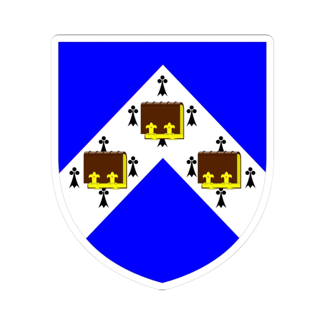 University of York arms (United Kingdom) (Coat of Arms) STICKER Vinyl Kiss-Cut Decal 3 Inch White - The Sticker Space