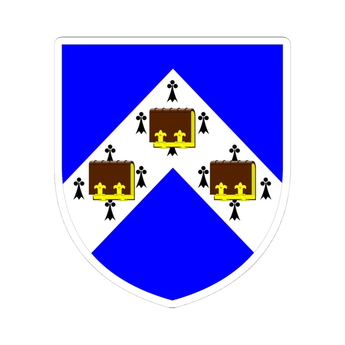 University of York arms (United Kingdom) (Coat of Arms) STICKER Vinyl Kiss-Cut Decal 4 Inch White - The Sticker Space