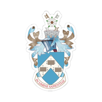 University of York coat of arms (United Kingdom) (Coat of Arms) STICKER Vinyl Kiss-Cut Decal 6 Inch White - The Sticker Space