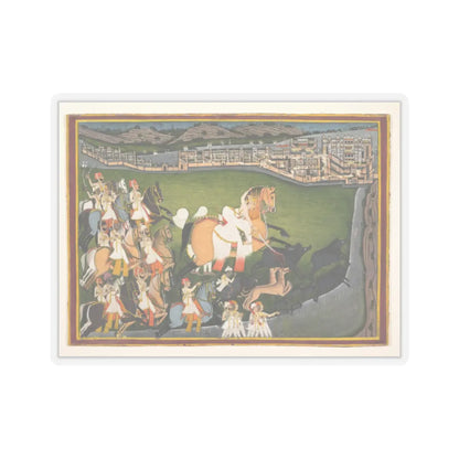 unknown - A Prince Hunting Boars with His Retinue - late 18th–early 19th century v1 - STICKER Vinyl Kiss-Cut Decal