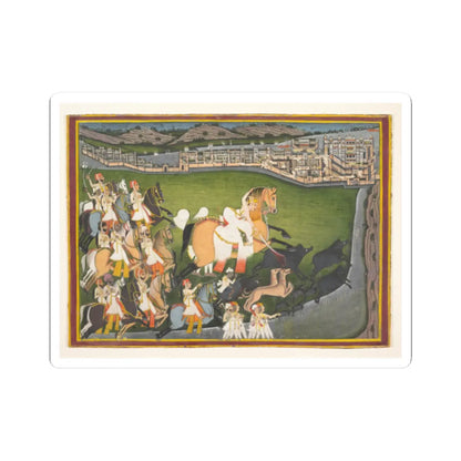 unknown - A Prince Hunting Boars with His Retinue - late 18th–early 19th century v1 - STICKER Vinyl Kiss-Cut Decal