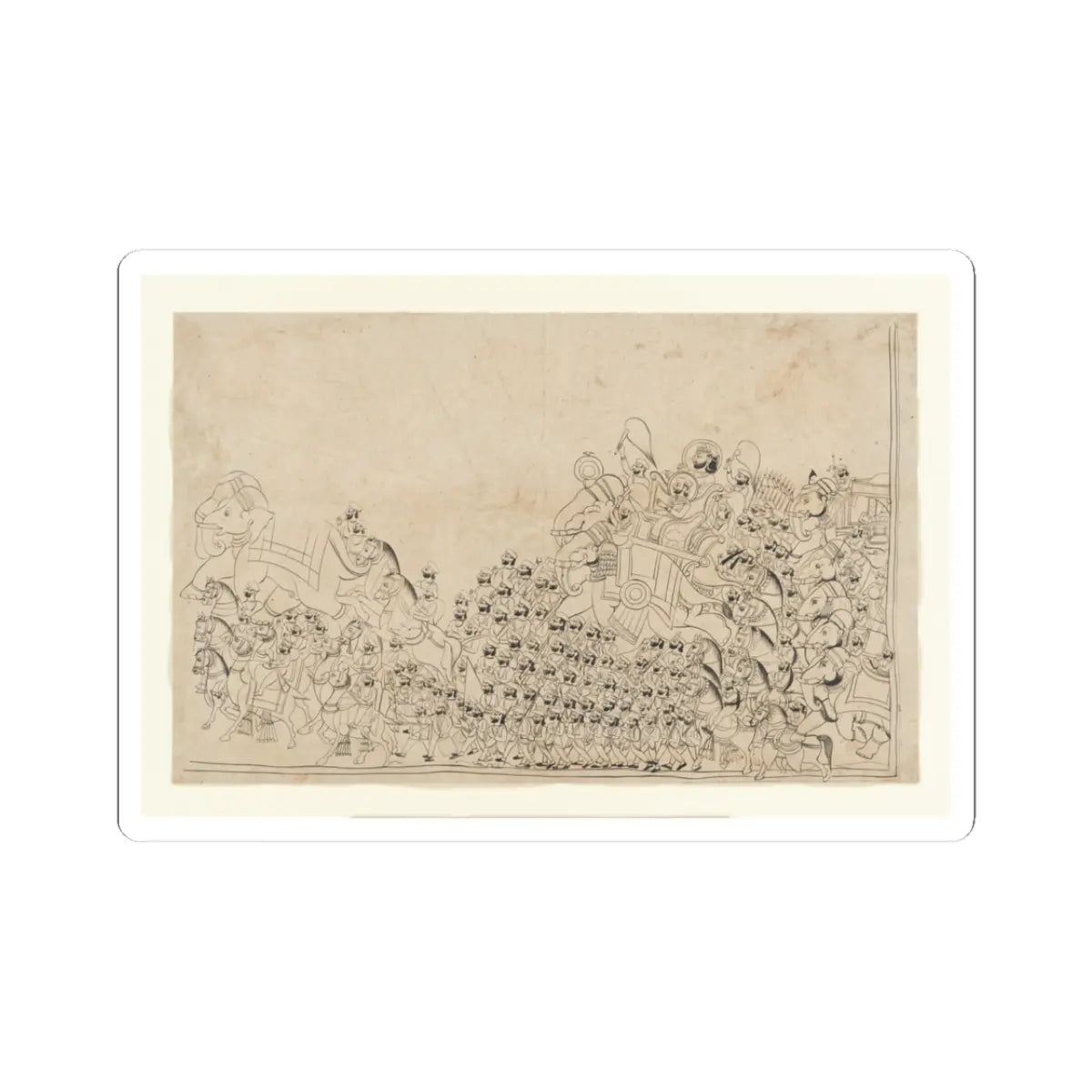 unknown - A Ruler in Procession - early 19th century v1 - STICKER Vinyl Kiss-Cut Decal