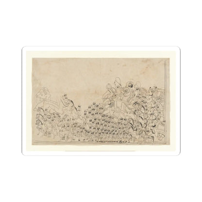 unknown - A Ruler in Procession - early 19th century v1 - STICKER Vinyl Kiss-Cut Decal