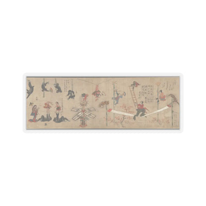 unknown - Acrobats - ca. 1800s v3 - STICKER Vinyl Kiss-Cut Decal