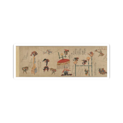unknown - Acrobats - ca. 1800s v6 - STICKER Vinyl Kiss-Cut Decal