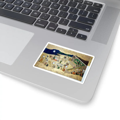 unknown - Activities of Twelve Months of the Year (Tsukinami-e) - late 17th century v10 - STICKER Vinyl Kiss-Cut Decal