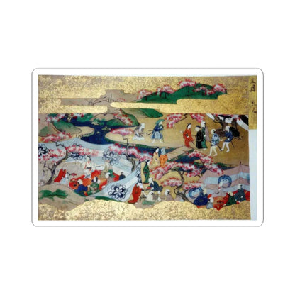 unknown - Activities of Twelve Months of the Year (Tsukinami-e) - late 17th century v2 - STICKER Vinyl Kiss-Cut Decal