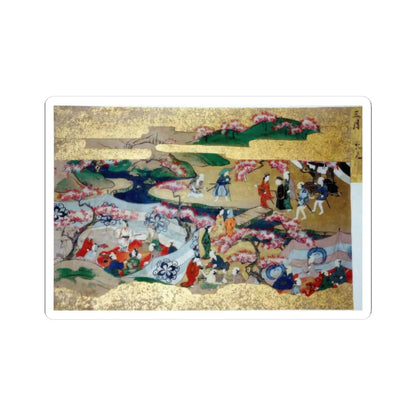 unknown - Activities of Twelve Months of the Year (Tsukinami-e) - late 17th century v2 - STICKER Vinyl Kiss-Cut Decal