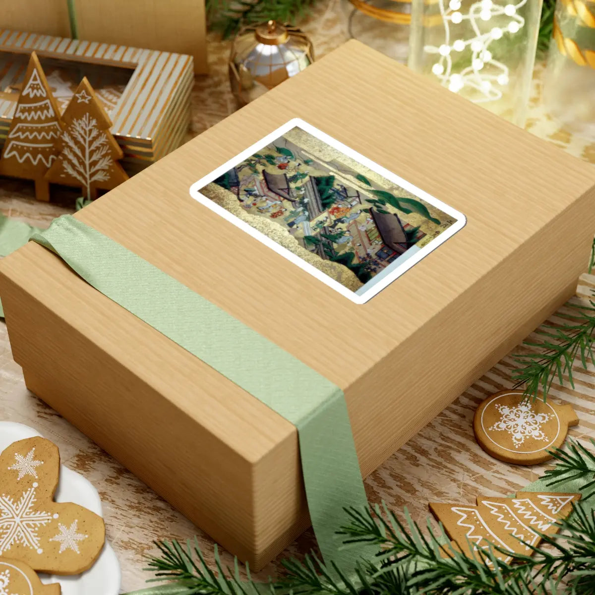 unknown - Activities of Twelve Months of the Year (Tsukinami-e) - late 17th century v3 - STICKER Vinyl Kiss-Cut Decal