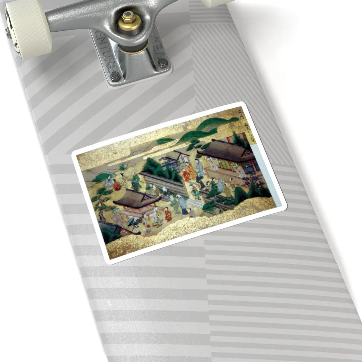unknown - Activities of Twelve Months of the Year (Tsukinami-e) - late 17th century v3 - STICKER Vinyl Kiss-Cut Decal