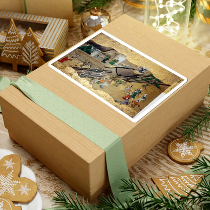 unknown - Activities of Twelve Months of the Year (Tsukinami-e) - late 17th century v4 - STICKER Vinyl Kiss-Cut Decal