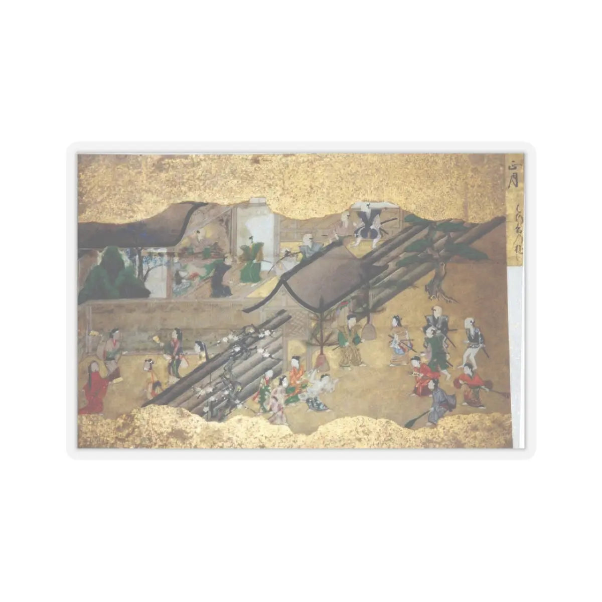 unknown - Activities of Twelve Months of the Year (Tsukinami-e) - late 17th century v4 - STICKER Vinyl Kiss-Cut Decal