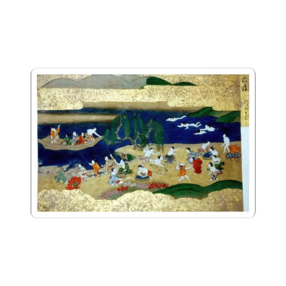 unknown - Activities of Twelve Months of the Year (Tsukinami-e) - late 17th century v5 - STICKER Vinyl Kiss-Cut Decal
