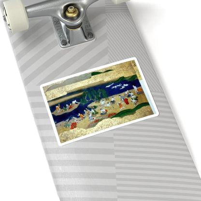 unknown - Activities of Twelve Months of the Year (Tsukinami-e) - late 17th century v5 - STICKER Vinyl Kiss-Cut Decal
