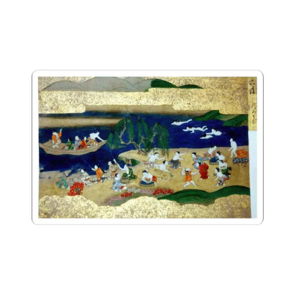 unknown - Activities of Twelve Months of the Year (Tsukinami-e) - late 17th century v5 - STICKER Vinyl Kiss-Cut Decal