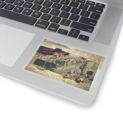unknown - Activities of Twelve Months of the Year (Tsukinami-e) - late 17th century v8 - STICKER Vinyl Kiss-Cut Decal