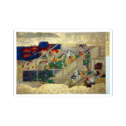 unknown - Activities of Twelve Months of the Year (Tsukinami-e) - late 17th century v8 - STICKER Vinyl Kiss-Cut Decal