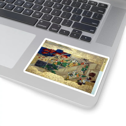 unknown - Activities of Twelve Months of the Year (Tsukinami-e) - late 17th century v8 - STICKER Vinyl Kiss-Cut Decal