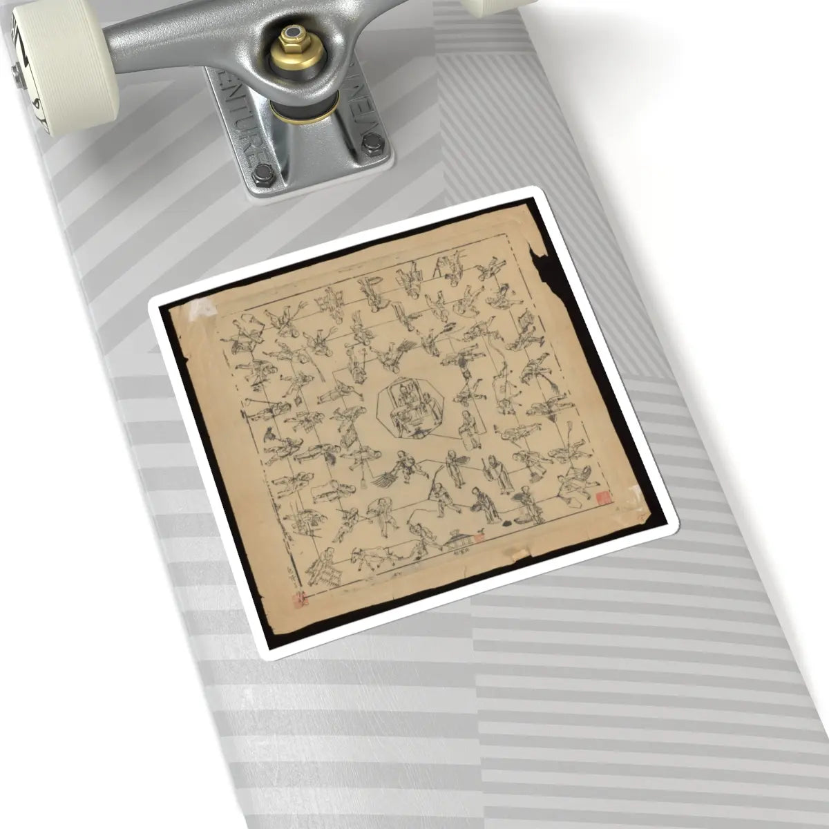 SKU:TSS-STICK-NKNGRC-6X6-14KIM Sizes:6" × 6" Types:White