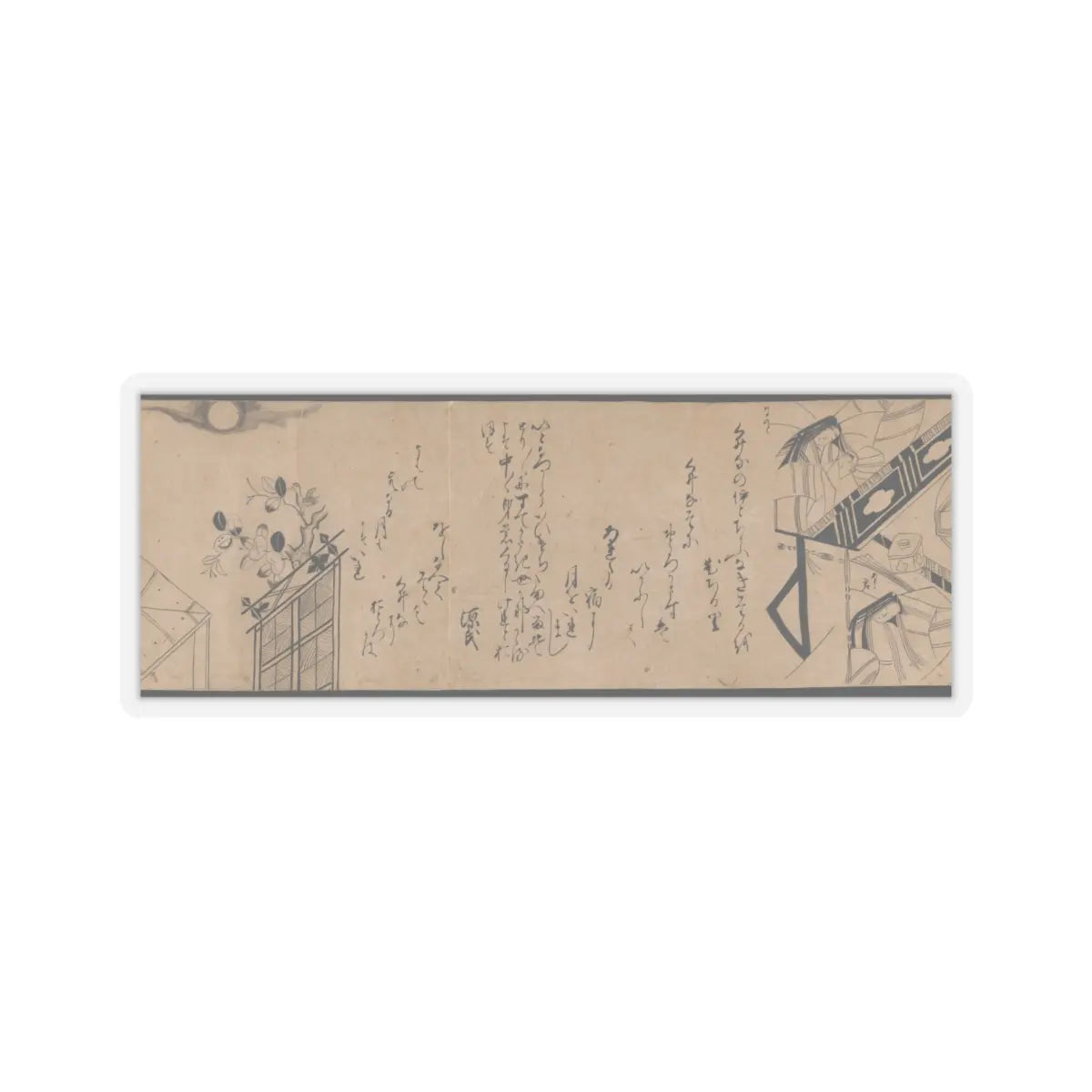 unknown - Akashi, Channel Buoys (Miotsukushi), The Wormwood Patch (Yomogiu), Gatehouse (Sekiya), - unknown v12 - STICKER Vinyl Kiss-Cut Decal
