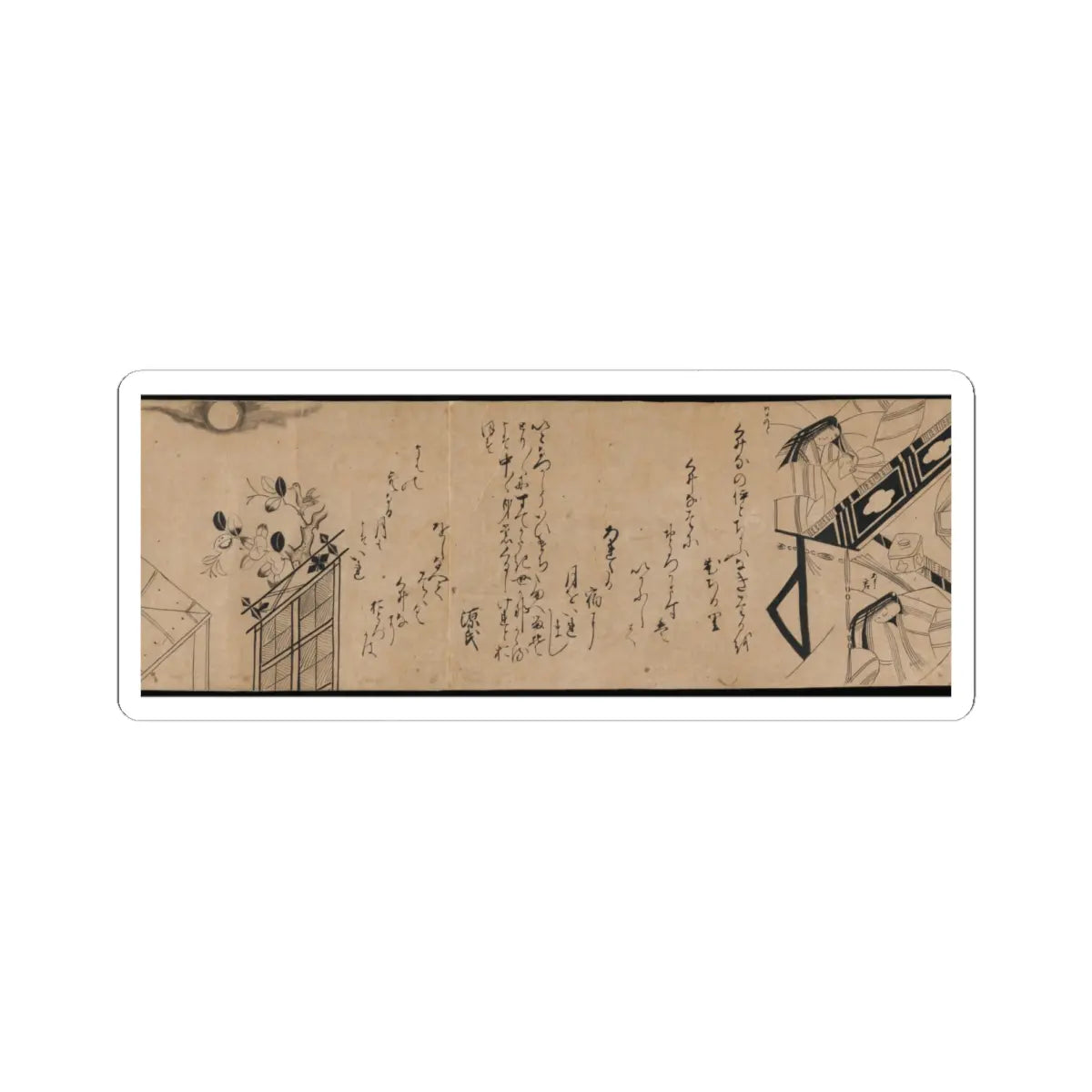 unknown - Akashi, Channel Buoys (Miotsukushi), The Wormwood Patch (Yomogiu), Gatehouse (Sekiya), - unknown v12 - STICKER Vinyl Kiss-Cut Decal