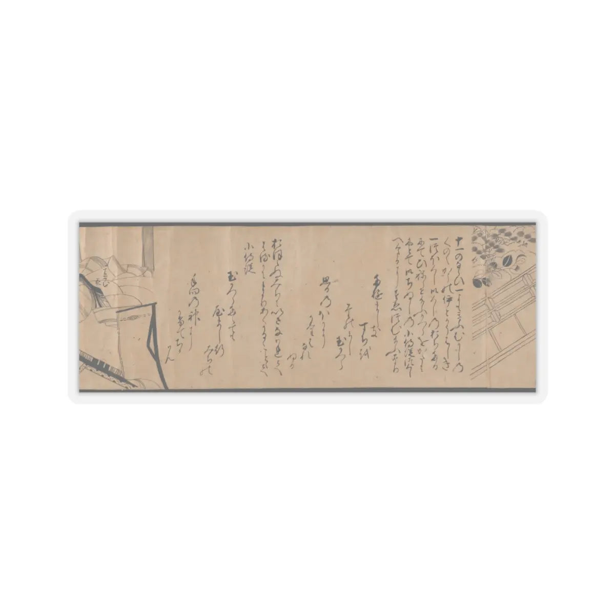 unknown - Akashi, Channel Buoys (Miotsukushi), The Wormwood Patch (Yomogiu), Gatehouse (Sekiya), - unknown v20 - STICKER Vinyl Kiss-Cut Decal