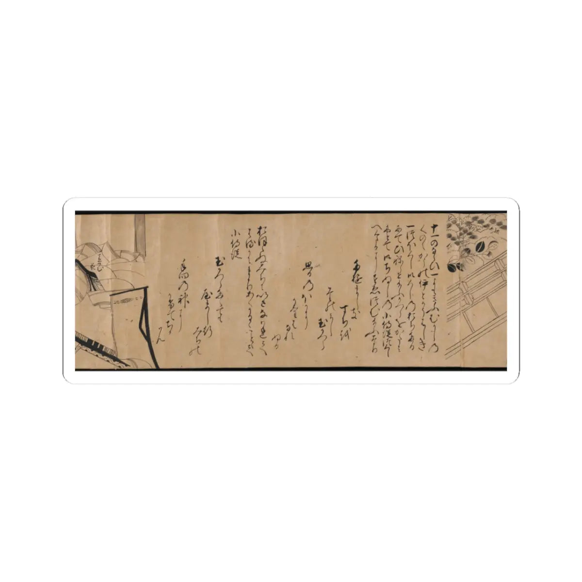 unknown - Akashi, Channel Buoys (Miotsukushi), The Wormwood Patch (Yomogiu), Gatehouse (Sekiya), - unknown v20 - STICKER Vinyl Kiss-Cut Decal
