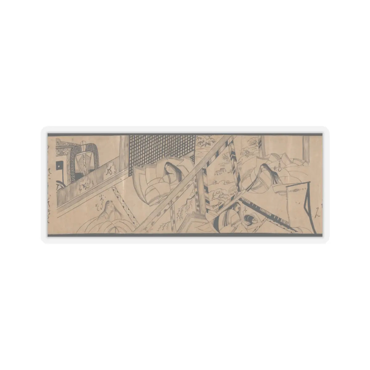 unknown - Akashi, Channel Buoys (Miotsukushi), The Wormwood Patch (Yomogiu), Gatehouse (Sekiya), - unknown v21 - STICKER Vinyl Kiss-Cut Decal