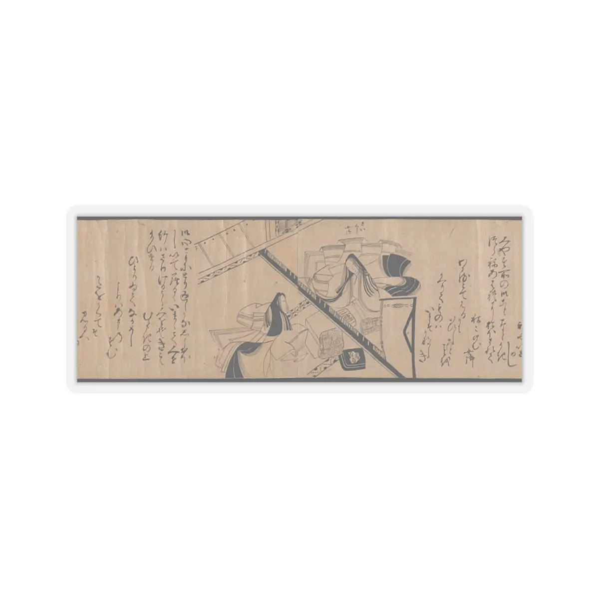 unknown - Akashi, Channel Buoys (Miotsukushi), The Wormwood Patch (Yomogiu), Gatehouse (Sekiya), - unknown v29 - STICKER Vinyl Kiss-Cut Decal