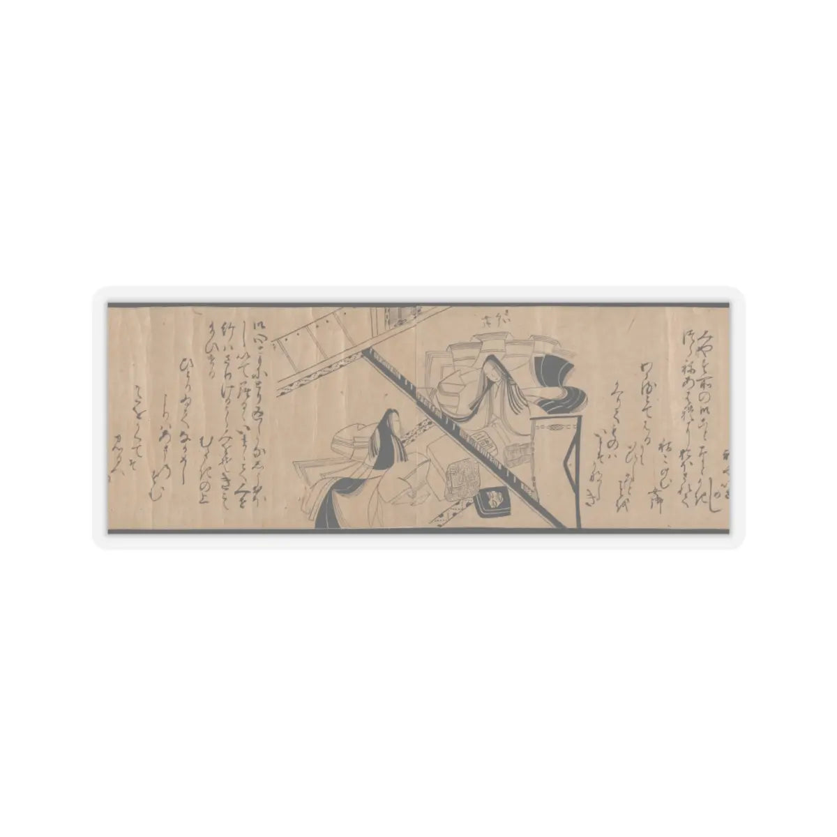 unknown - Akashi, Channel Buoys (Miotsukushi), The Wormwood Patch (Yomogiu), Gatehouse (Sekiya), - unknown v29 - STICKER Vinyl Kiss-Cut Decal