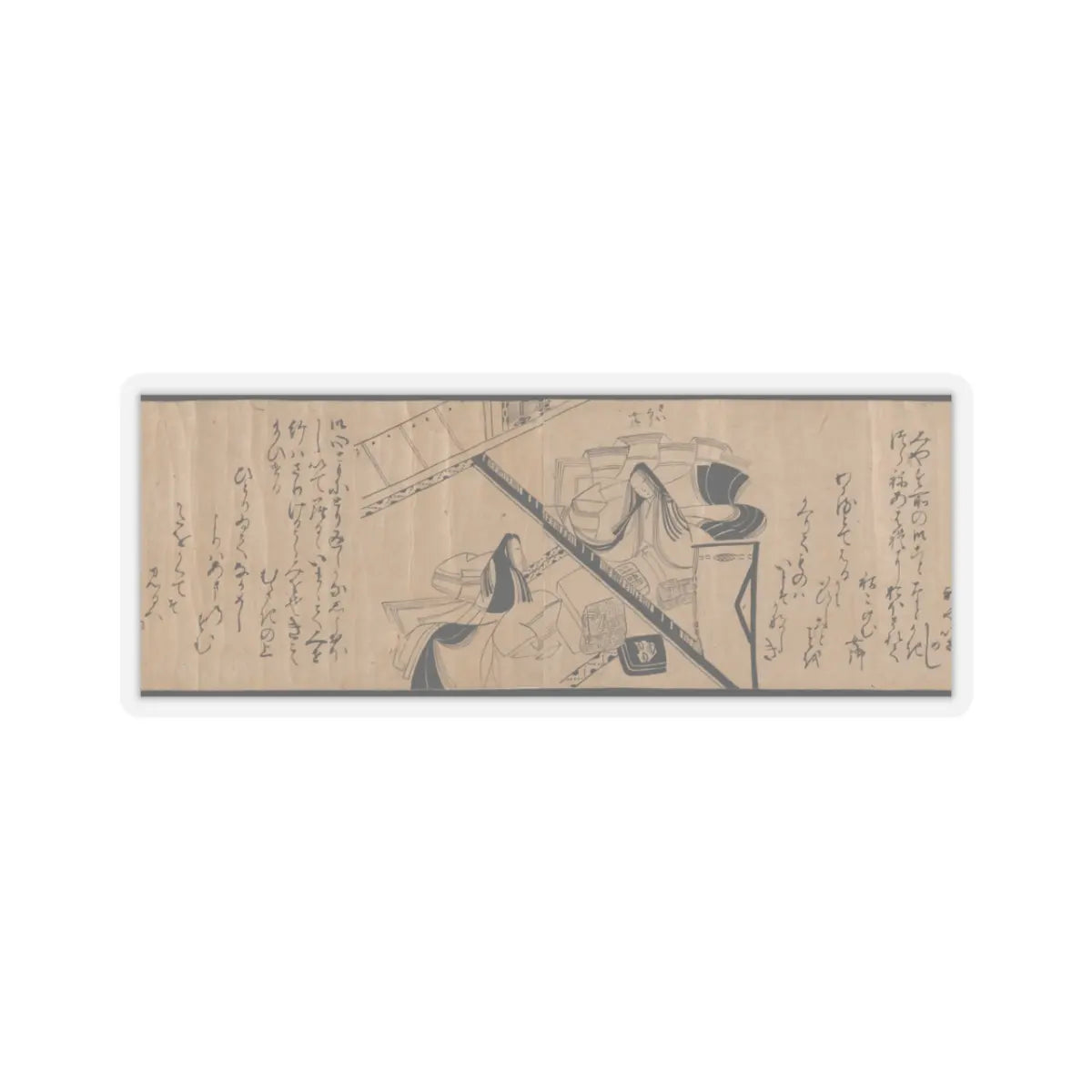 unknown - Akashi, Channel Buoys (Miotsukushi), The Wormwood Patch (Yomogiu), Gatehouse (Sekiya), - unknown v29 - STICKER Vinyl Kiss-Cut Decal