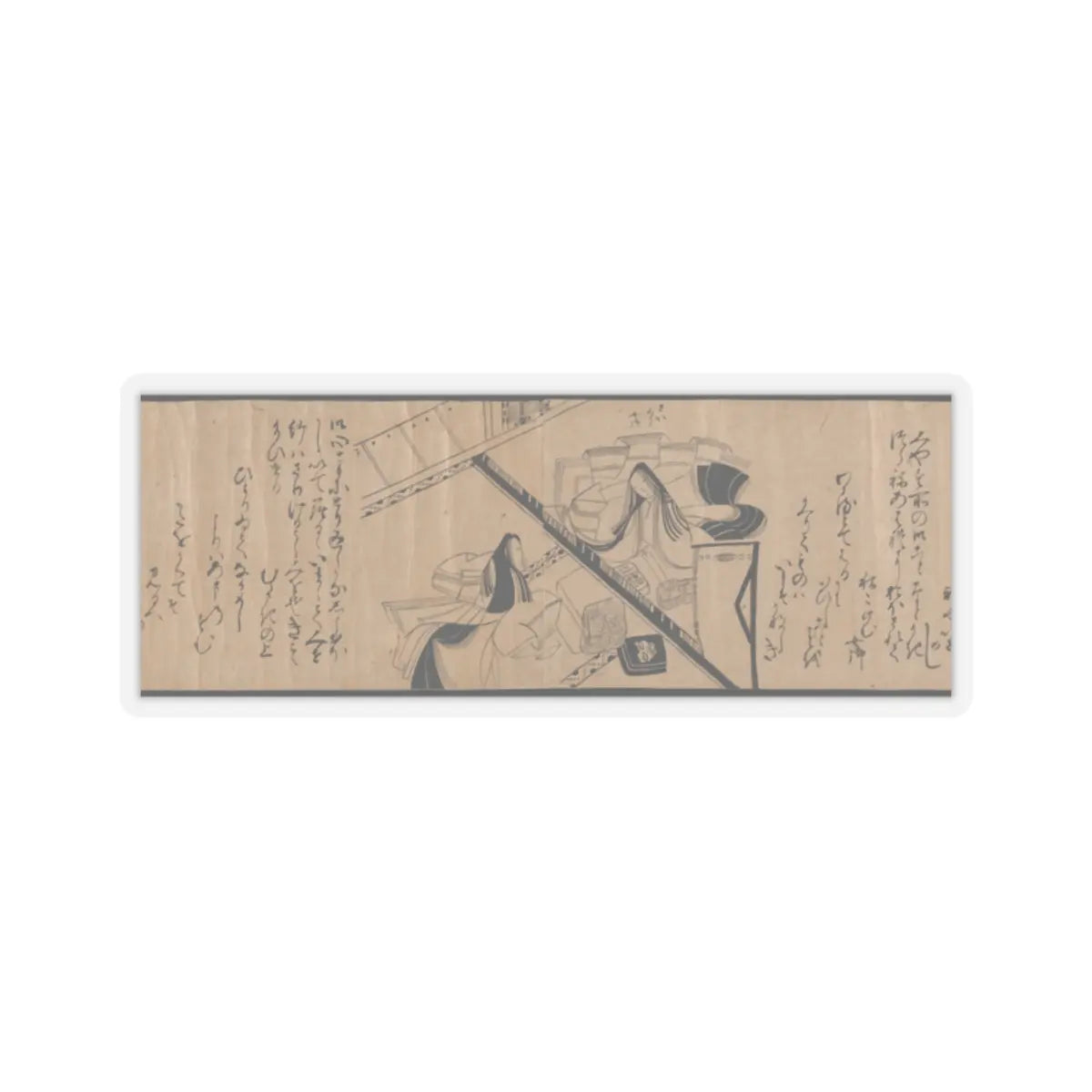 unknown - Akashi, Channel Buoys (Miotsukushi), The Wormwood Patch (Yomogiu), Gatehouse (Sekiya), - unknown v29 - STICKER Vinyl Kiss-Cut Decal