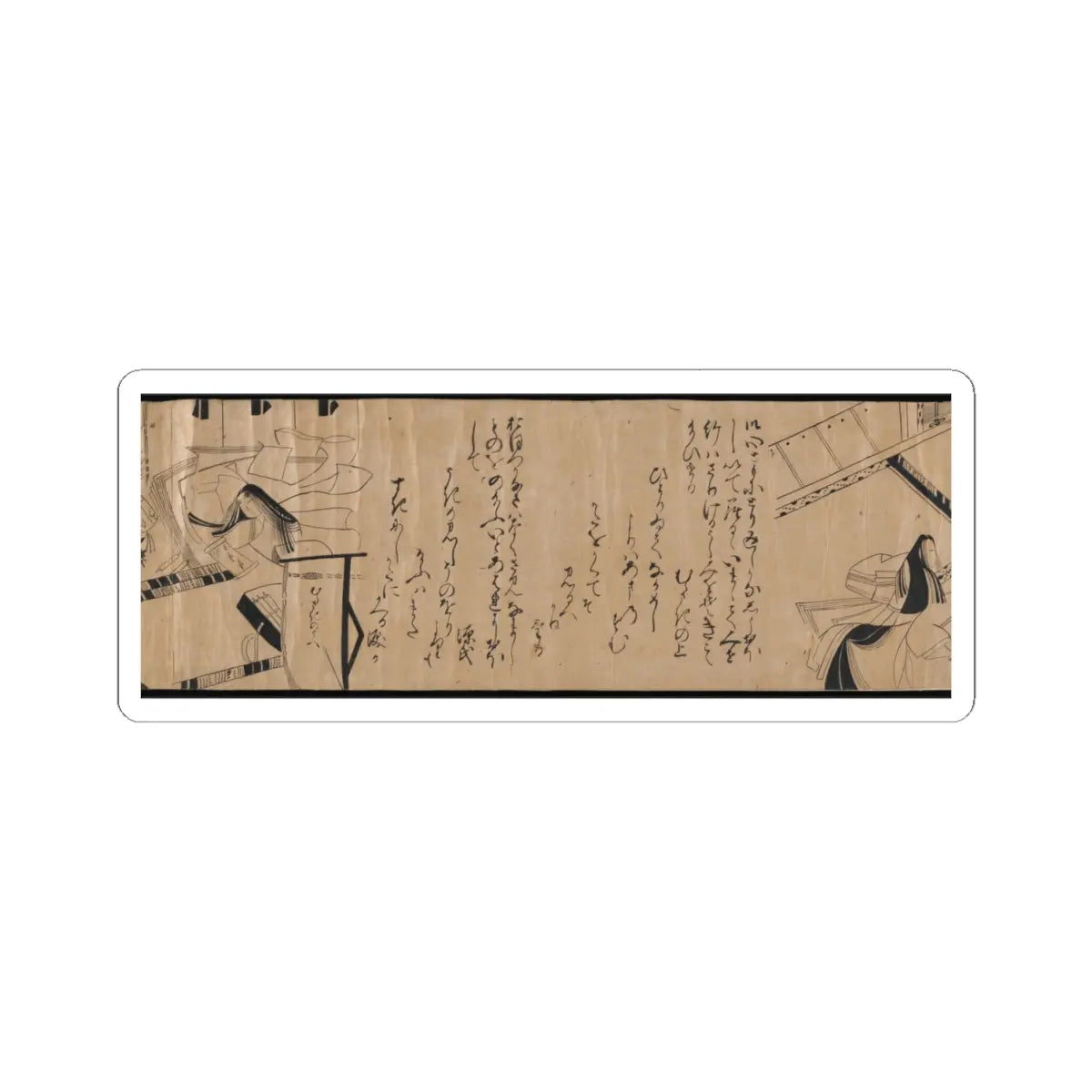 unknown - Akashi, Channel Buoys (Miotsukushi), The Wormwood Patch (Yomogiu), Gatehouse (Sekiya), - unknown v30 - STICKER Vinyl Kiss-Cut Decal