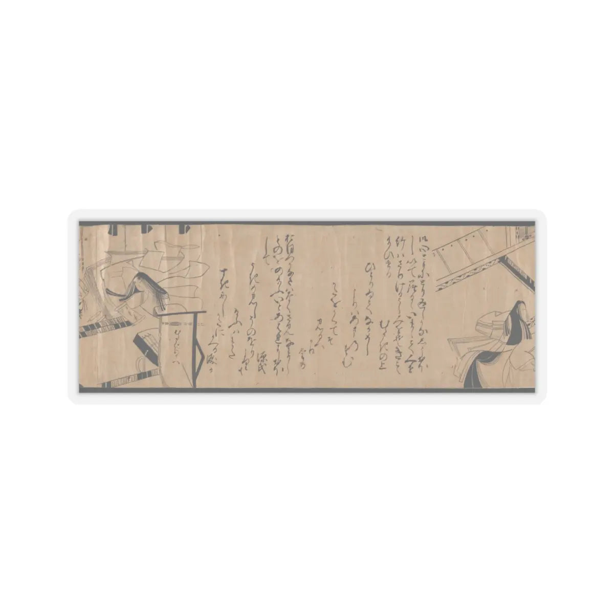 unknown - Akashi, Channel Buoys (Miotsukushi), The Wormwood Patch (Yomogiu), Gatehouse (Sekiya), - unknown v30 - STICKER Vinyl Kiss-Cut Decal