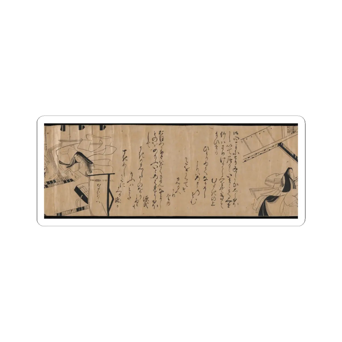 unknown - Akashi, Channel Buoys (Miotsukushi), The Wormwood Patch (Yomogiu), Gatehouse (Sekiya), - unknown v30 - STICKER Vinyl Kiss-Cut Decal