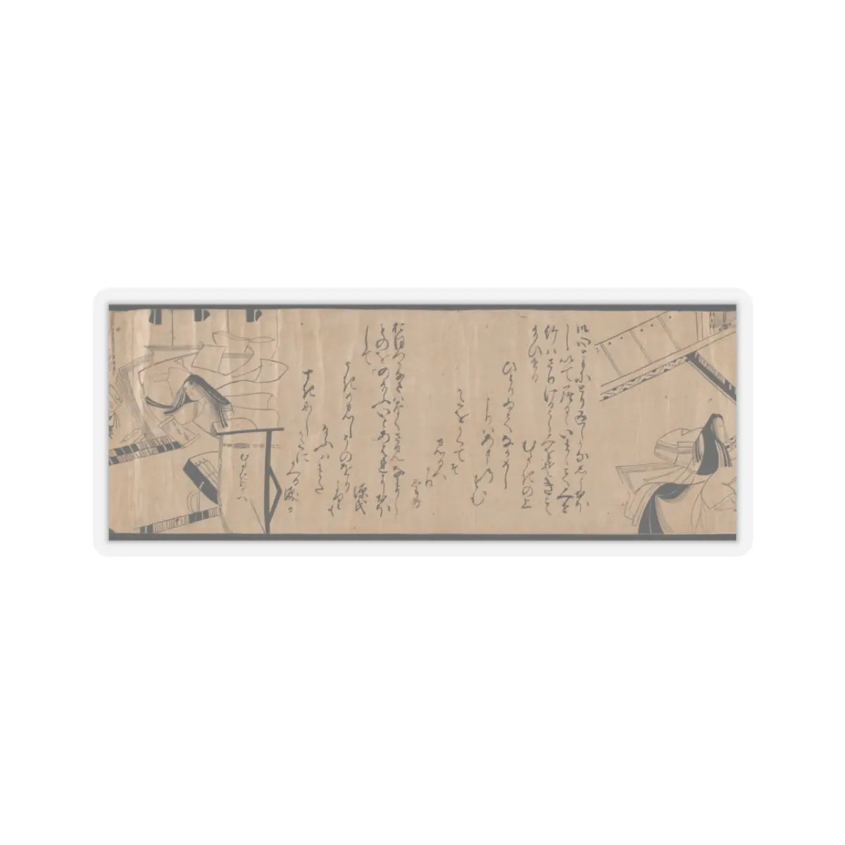 unknown - Akashi, Channel Buoys (Miotsukushi), The Wormwood Patch (Yomogiu), Gatehouse (Sekiya), - unknown v30 - STICKER Vinyl Kiss-Cut Decal
