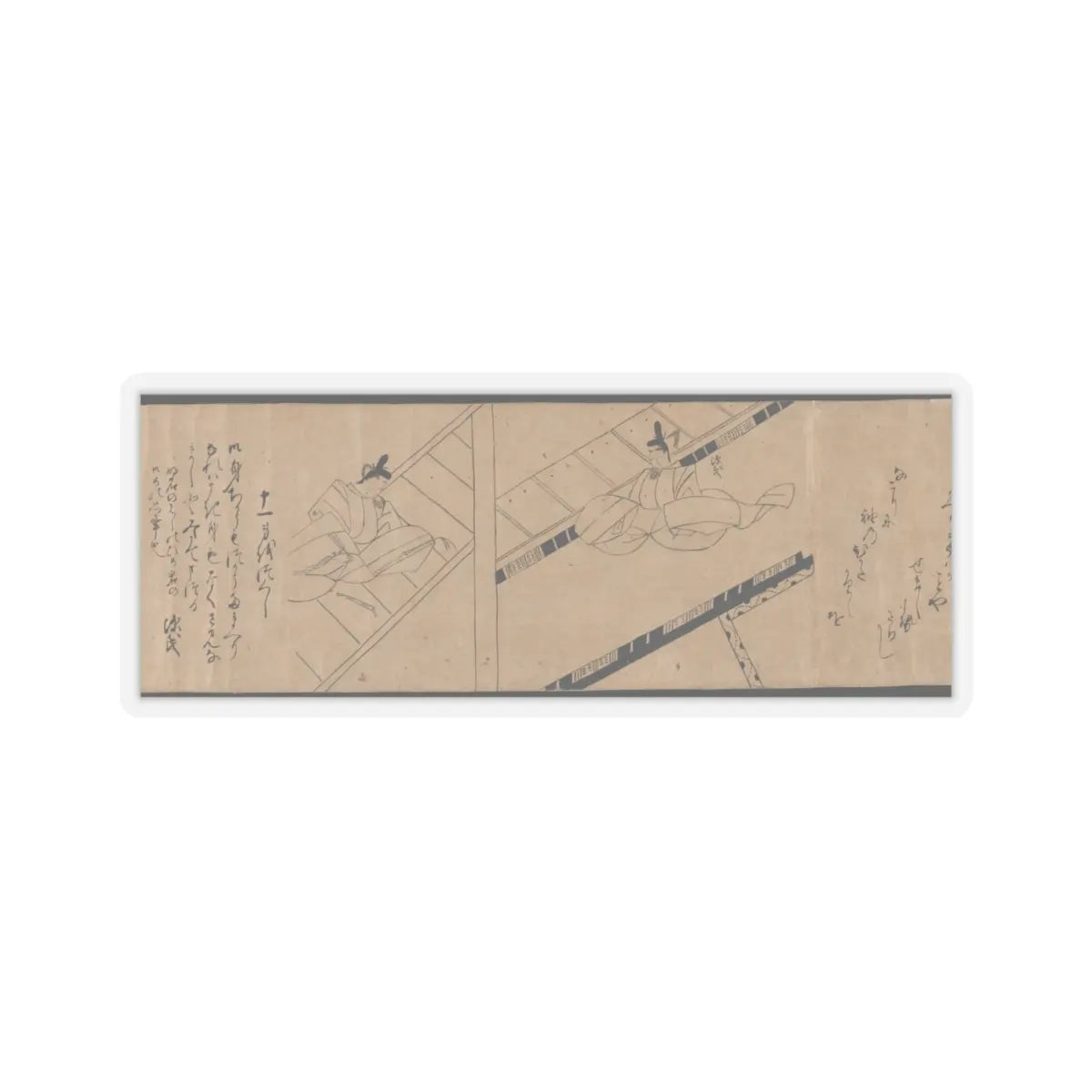 unknown - Akashi, Channel Buoys (Miotsukushi), The Wormwood Patch (Yomogiu), Gatehouse (Sekiya), - unknown v4 - STICKER Vinyl Kiss-Cut Decal