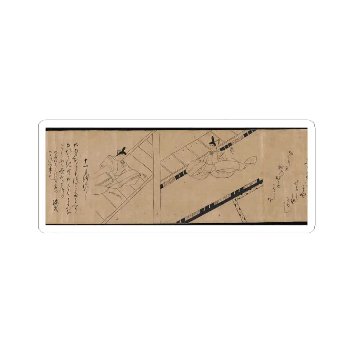 unknown - Akashi, Channel Buoys (Miotsukushi), The Wormwood Patch (Yomogiu), Gatehouse (Sekiya), - unknown v4 - STICKER Vinyl Kiss-Cut Decal