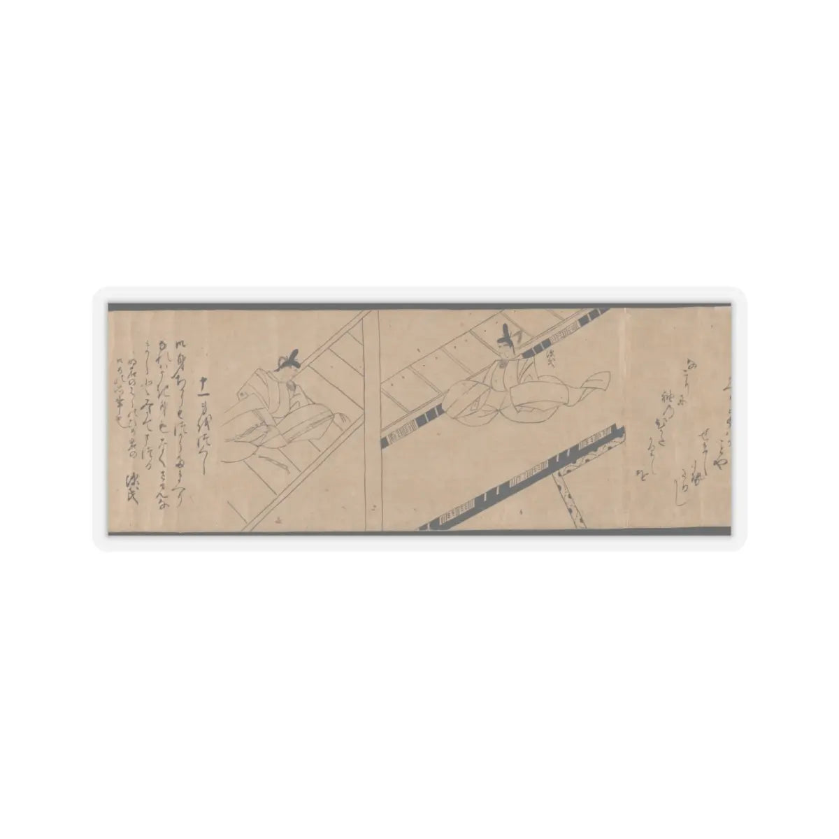 unknown - Akashi, Channel Buoys (Miotsukushi), The Wormwood Patch (Yomogiu), Gatehouse (Sekiya), - unknown v4 - STICKER Vinyl Kiss-Cut Decal