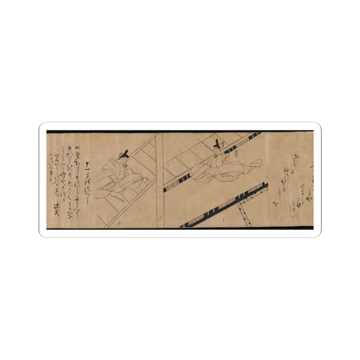 unknown - Akashi, Channel Buoys (Miotsukushi), The Wormwood Patch (Yomogiu), Gatehouse (Sekiya), - unknown v4 - STICKER Vinyl Kiss-Cut Decal