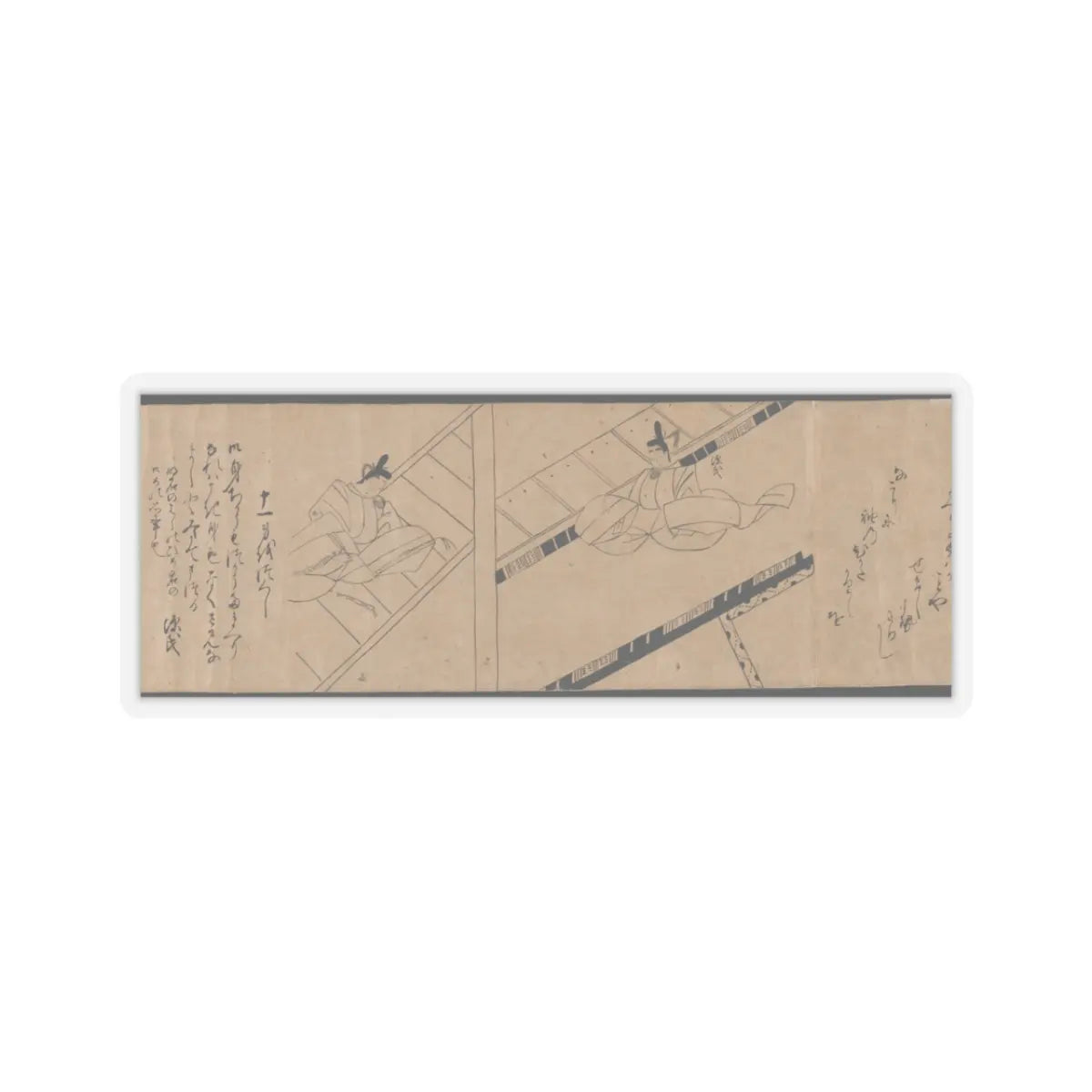 unknown - Akashi, Channel Buoys (Miotsukushi), The Wormwood Patch (Yomogiu), Gatehouse (Sekiya), - unknown v4 - STICKER Vinyl Kiss-Cut Decal
